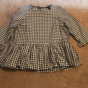 Victoria Beckham for Target Tops - Gingham Peplum Top Victoria Beckham for Target Tops - Gingham Peplum Top